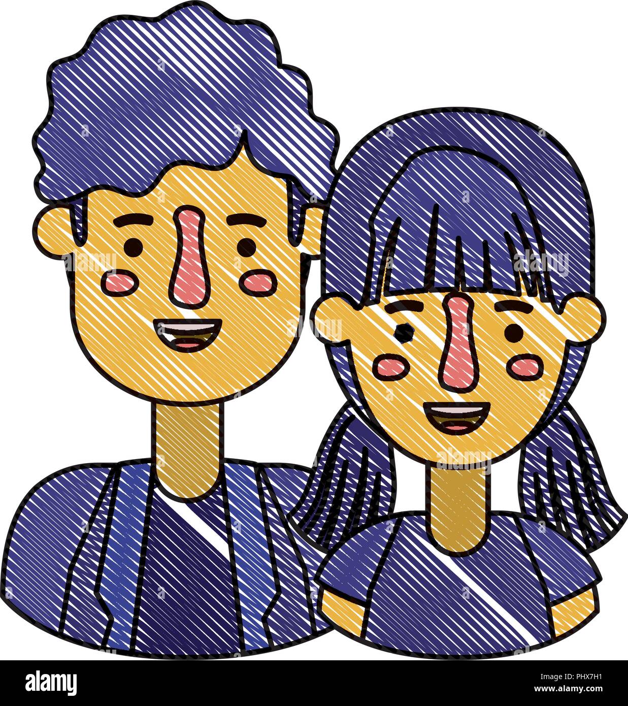 couple avatar characters icons Stock Vector Image & Art - Alamy