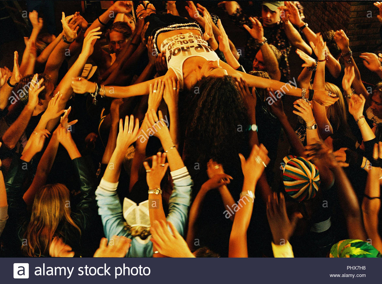 Woman Crowd Surfing Concert Stock Photos & Woman Crowd Surfing Concert