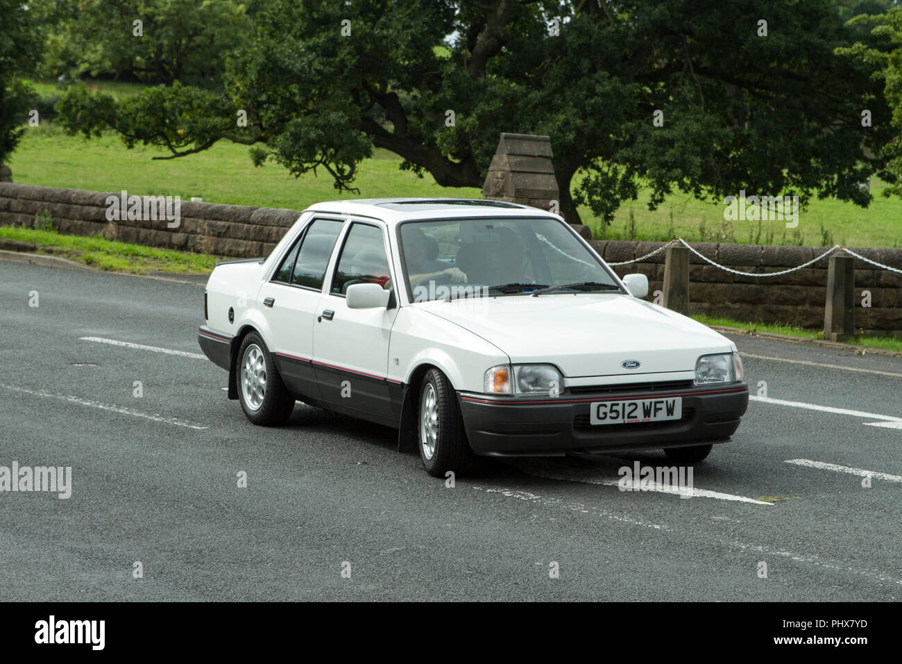 1990 Ford Orion LX at Hoghton towers annual classic vintage car rally Stock Photo