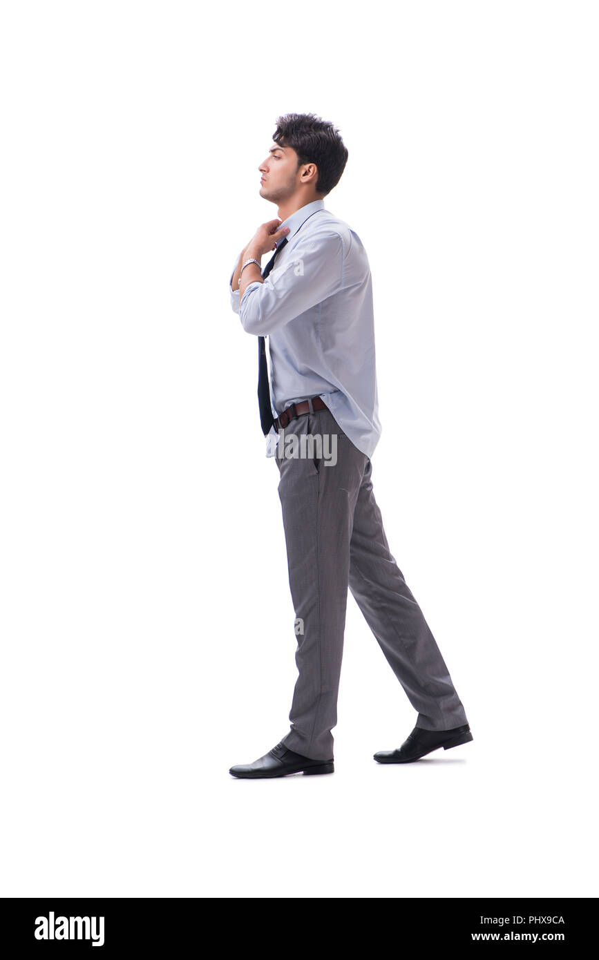 Businessman isolated on white background Stock Photo - Alamy