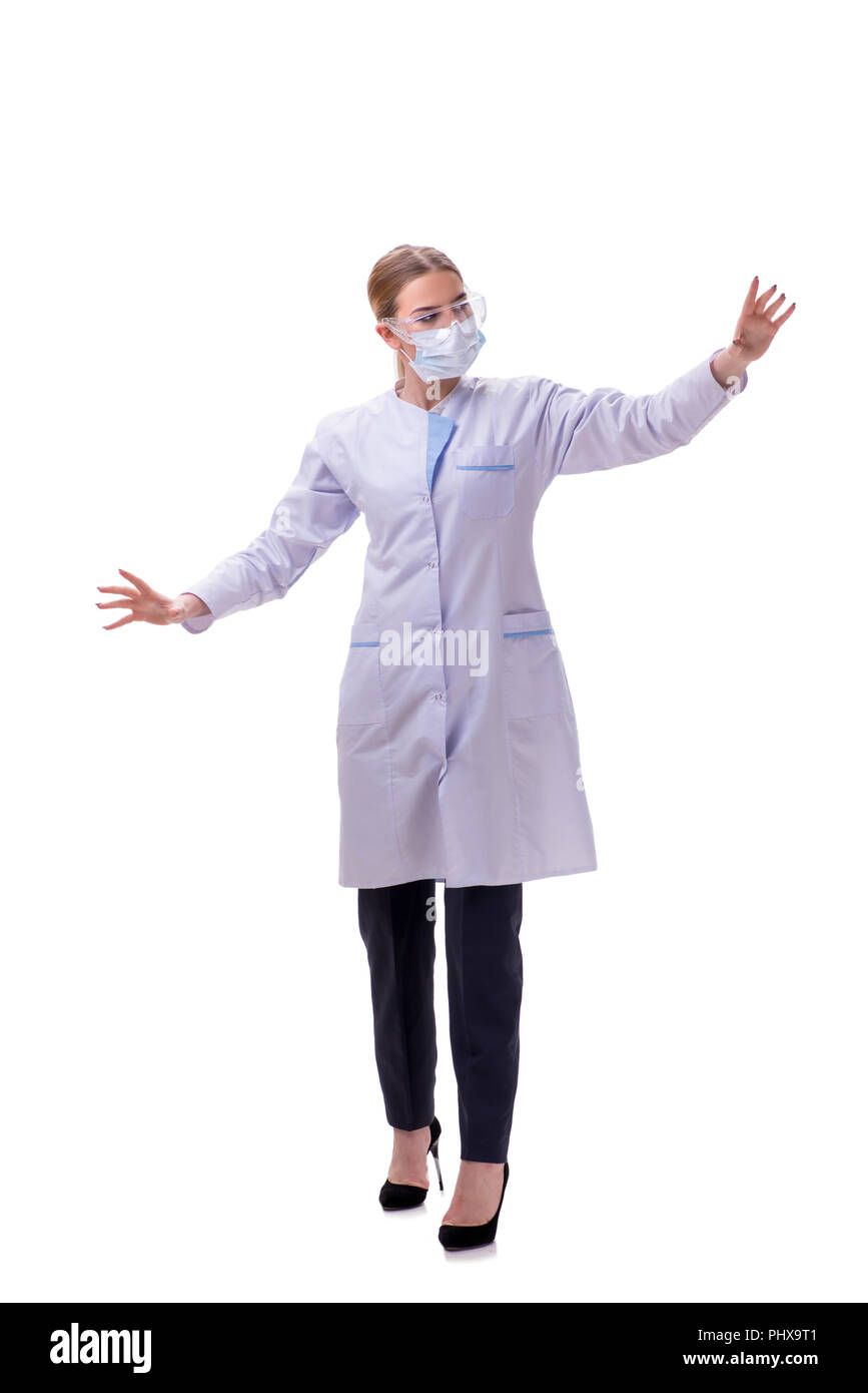 Young woman doctor isolated on white background Stock Photo - Alamy