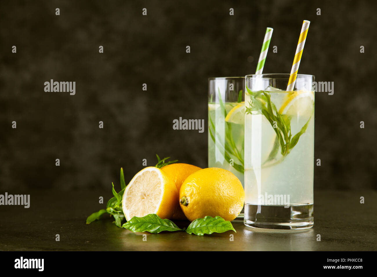 Tarragon lemonade drink Stock Photo Alamy