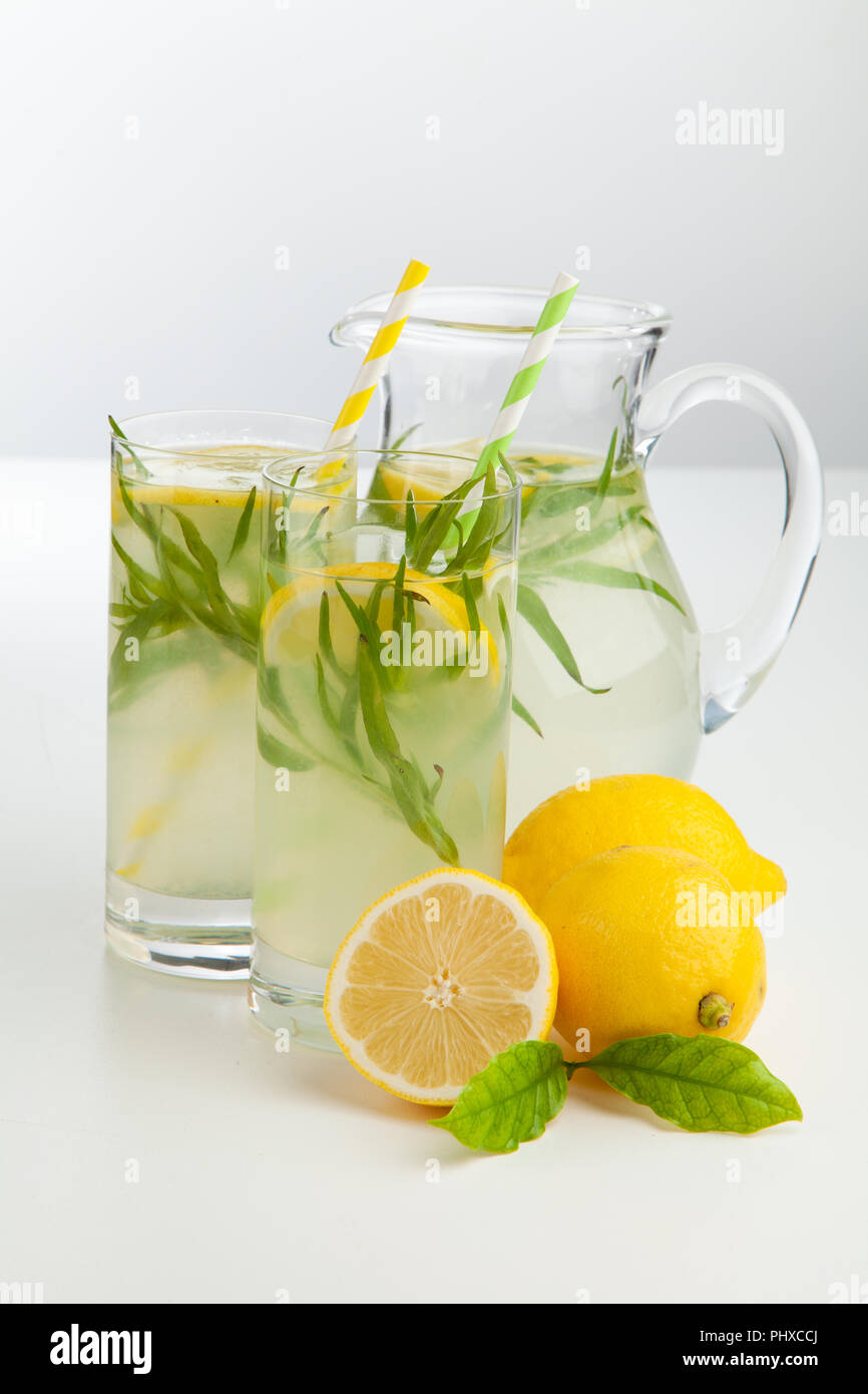 Tarragon lemonade drink Stock Photo Alamy