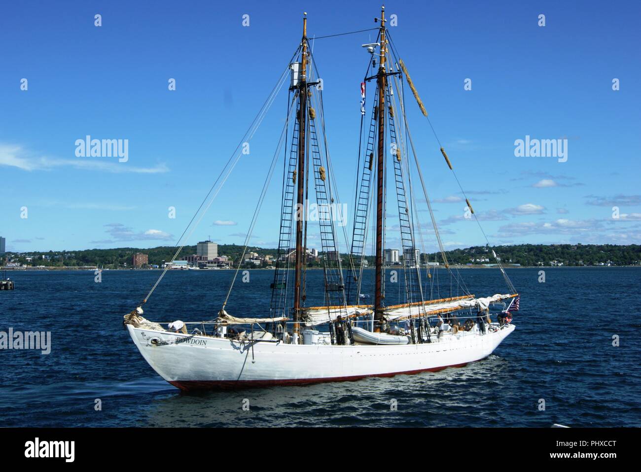 Sailing Ship Bowdoin arriving at Halifax Harbour, Nova Scotia, Canada