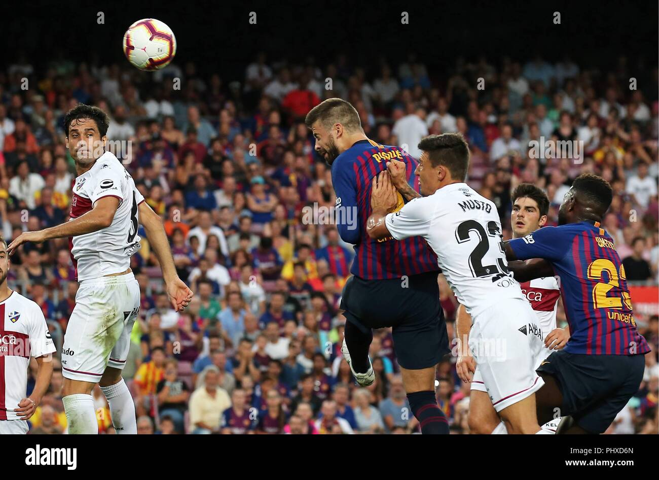 Barcelona -02th September 2018- SPAIN: Gerard Pique during the Liga Santander math FC Barcelona vs. SD Huesca, corresponding to the week 3, played at the Camp nou, on 02th September 2018. Photo: Joan Valls/Urbanandsport/Cordon Press Credit: CORDON PRESS/Alamy Live News Stock Photo