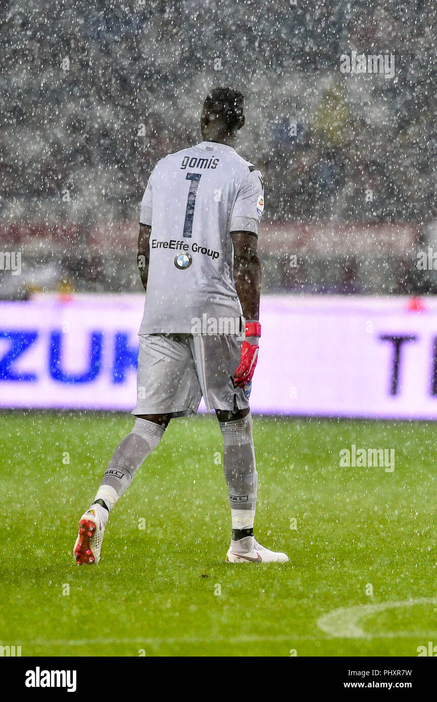 Turin, Italy. 2nd Sept 2018. Alfred Gomis (S.P.A.L.),during the Serie A football match between Torino FC and S.P.A.L at Olympic Grande Torino Stadium on September 02, 2018 in Turin, Italy. Credit: Antonio Polia/Alamy Live News Stock Photo
