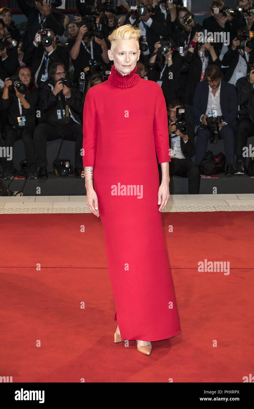 Venice, Italien. 01st Sep, 2018. Tilda Swinton attending the 'Suspiria' premiere at the 75th Venice International Film Festival at the Palazzo del Cinema on September 01, 2018 in Venice, Italy | Verwendung weltweit Credit: dpa/Alamy Live News Stock Photo