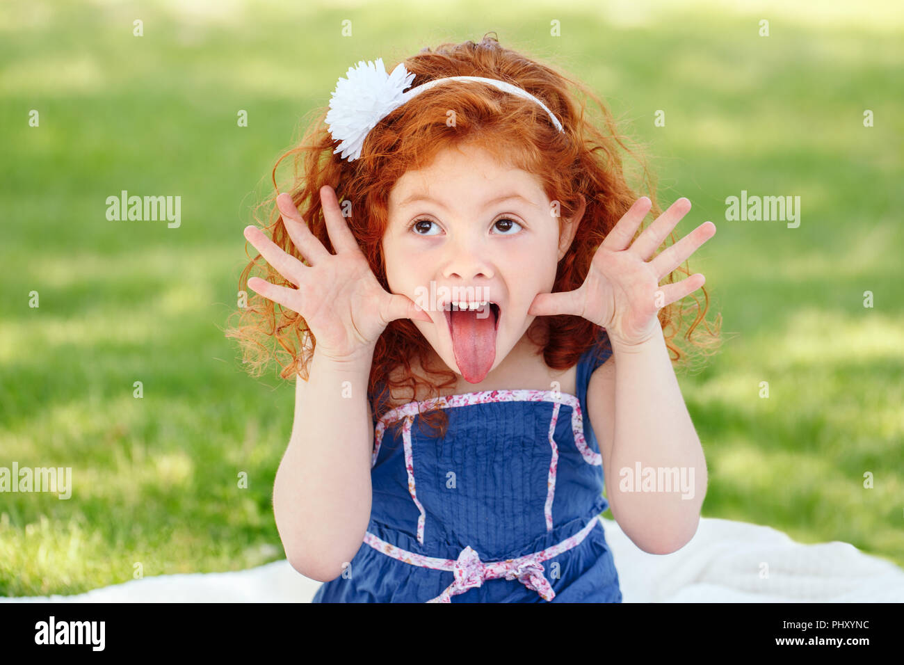 Little girl silly faces hires stock photography and images Alamy