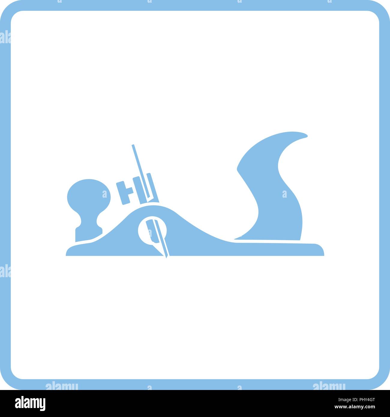 Jack-plane tool icon. Blue frame design. Vector illustration. Stock Vector
