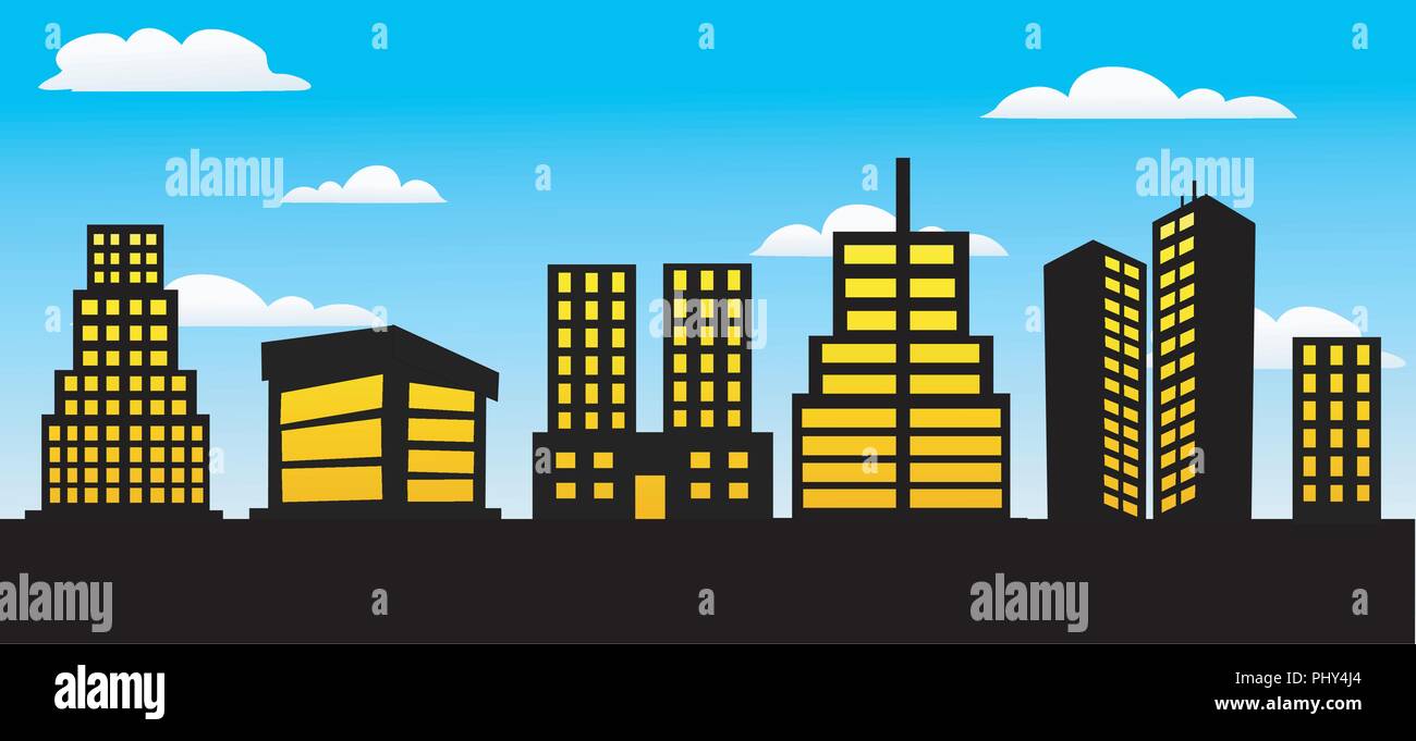 Commercial building vector illustration Stock Vector Image & Art - Alamy