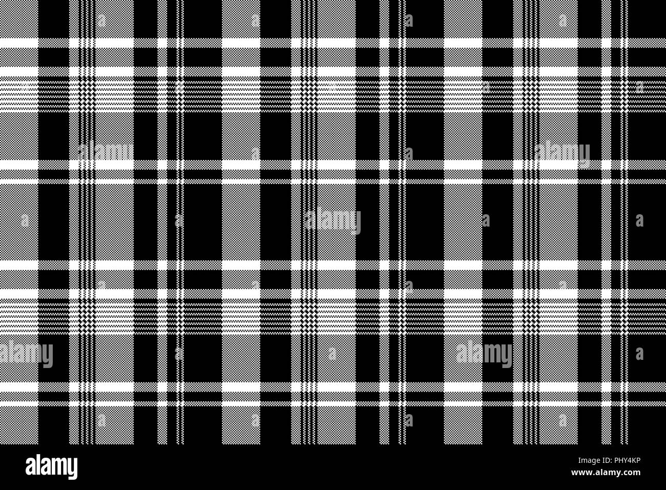 Black white pixel fabric texture seamless pattern. Vector illustration ...