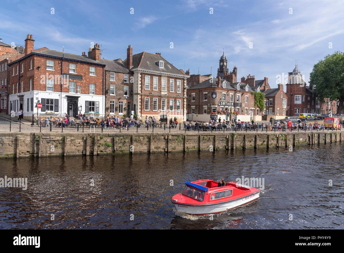 York.  River Ouse. Kings Staith. Stock Photo