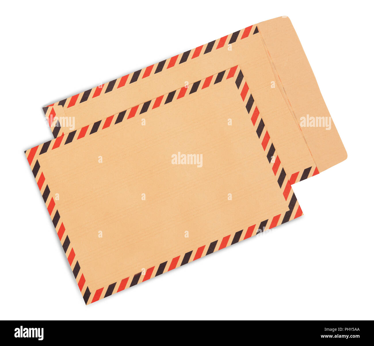 Brown envelopes isolated over white background Stock Photo - Alamy
