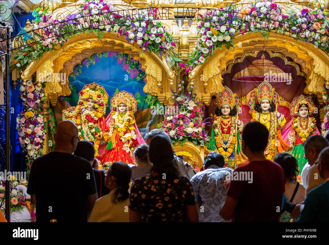 Thousands celebrate the Janmashtami festival at Bhaktivedanta Manor