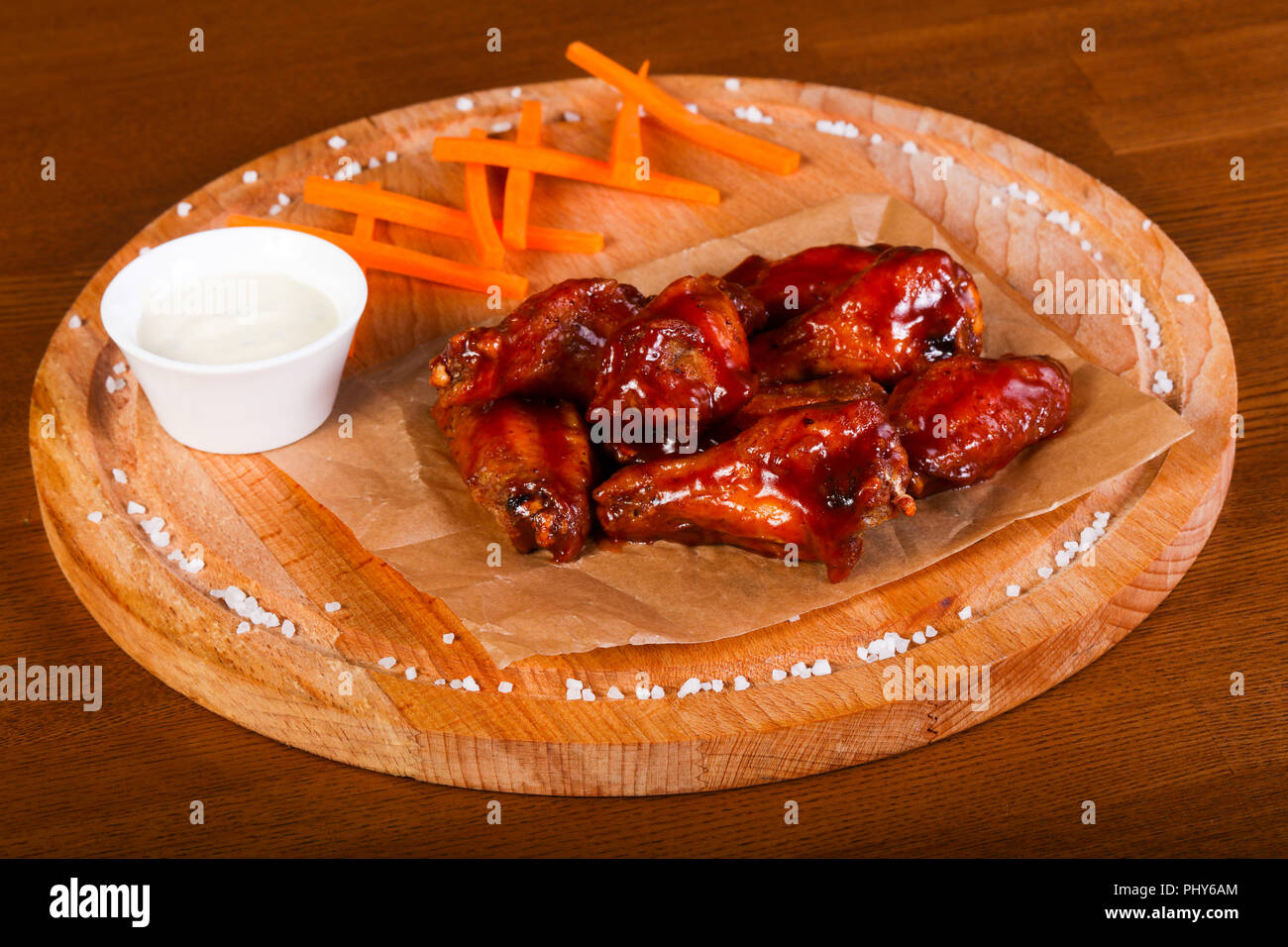 Chicken wings BBQ sauce Stock Photo - Alamy