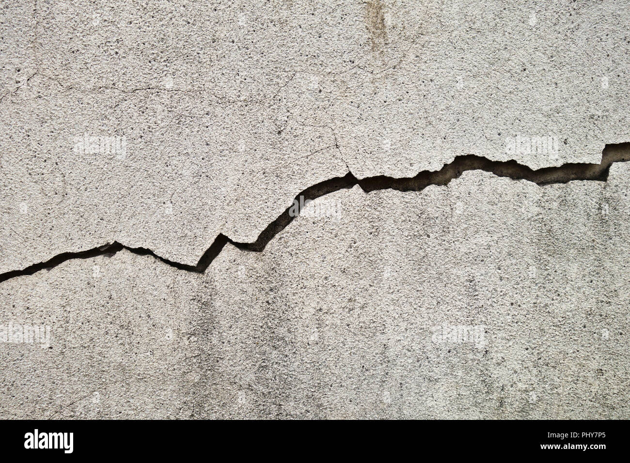 crack in a concrete wall Stock Photo