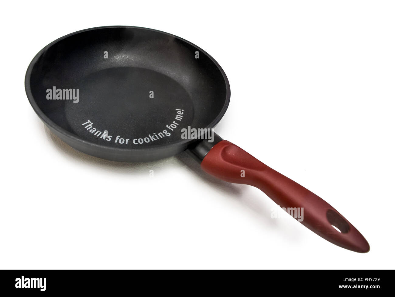 Frying pan, isolated on white background. Retro kitchen utensils, with