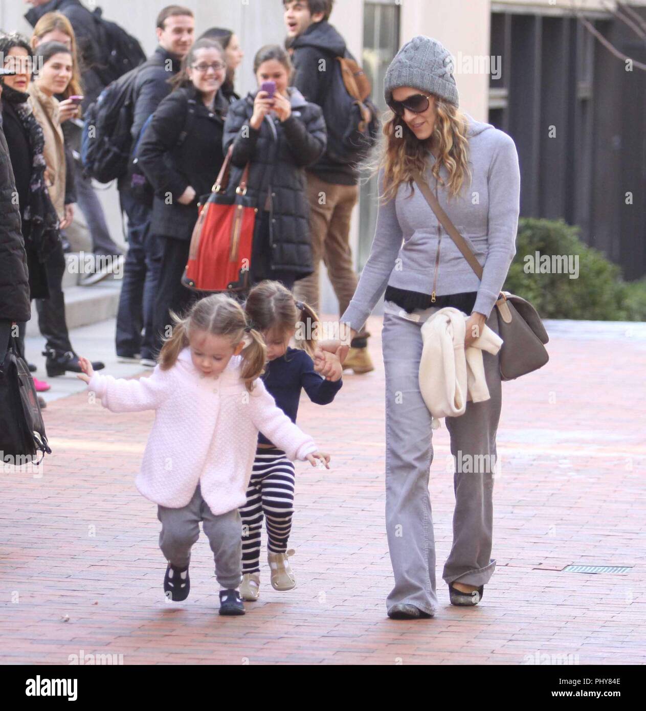 SARAH JESSICA PARKER with daughters LORETTA and TABITHA 2010 Photo By
