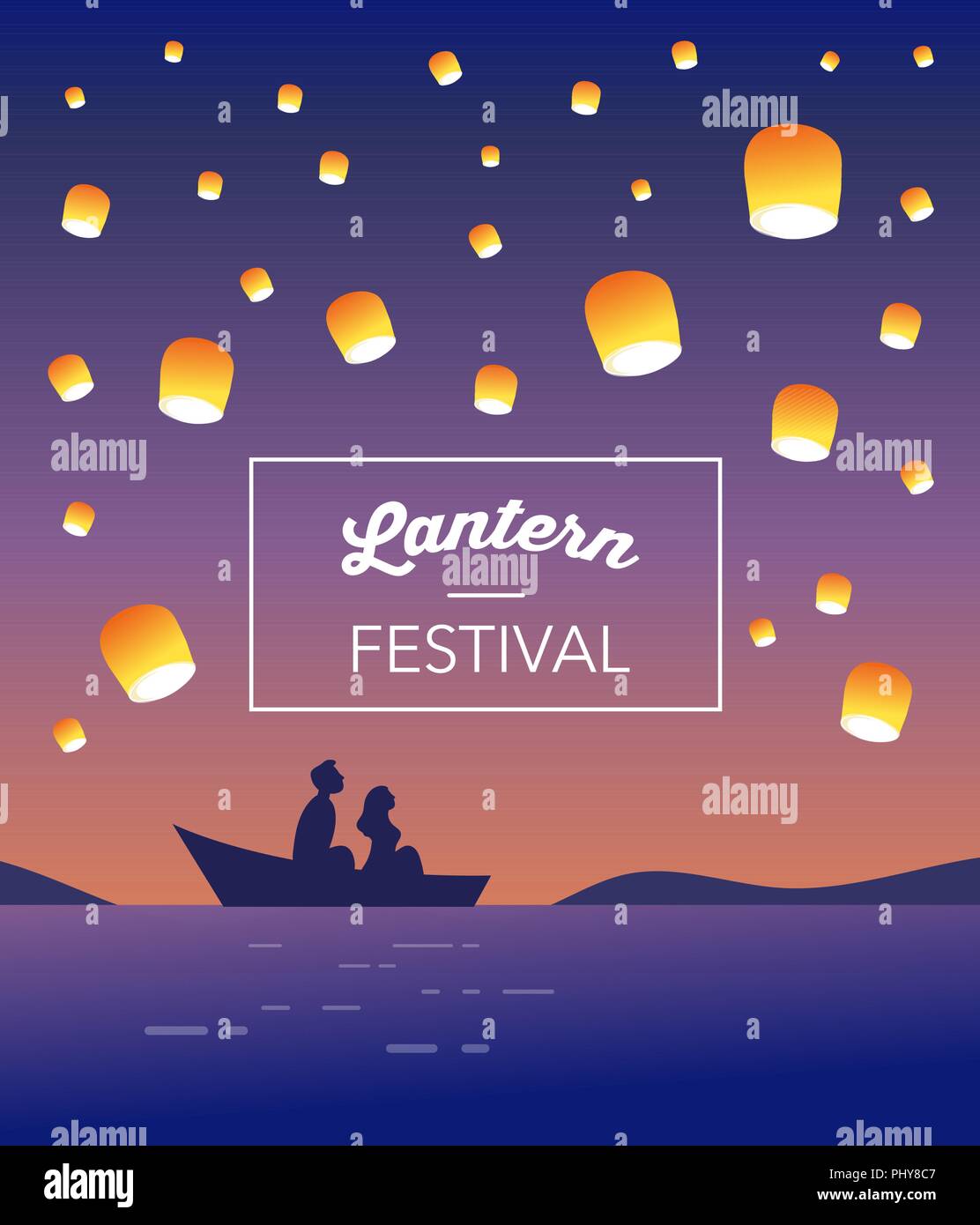 Sky Lantern Festival, Chinese, Thai and Japanese flying lanterns