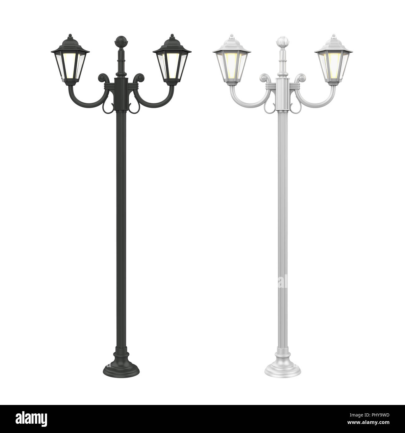 Street Lamp Post Isolated Stock Photo Alamy