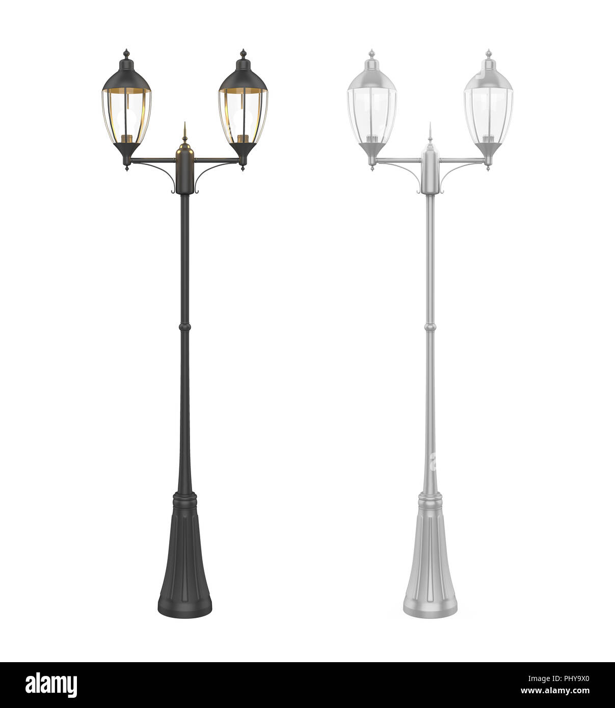 Street Lamp Post Isolated Stock Photo Alamy