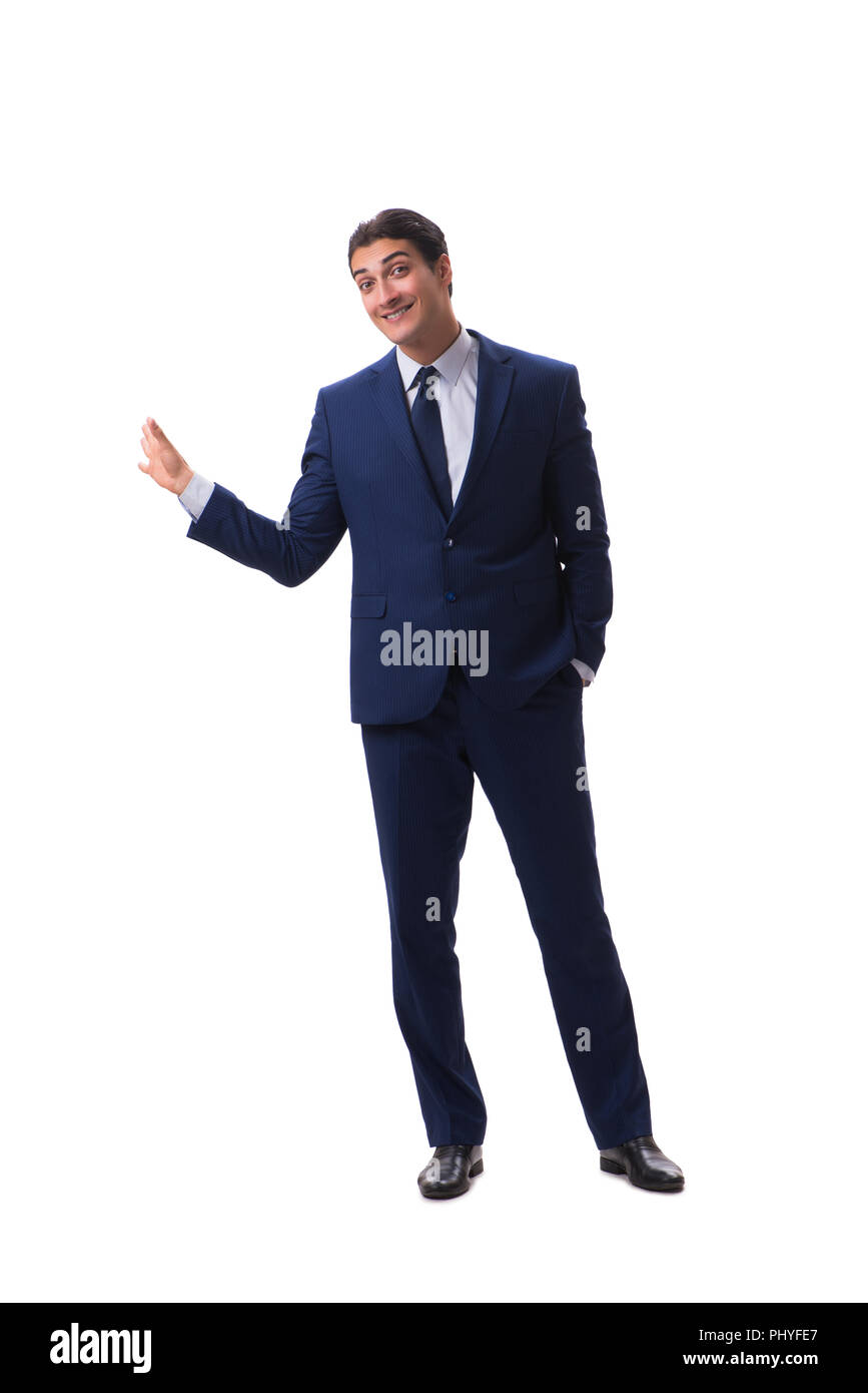 Young businessman isolated on white background Stock Photo - Alamy