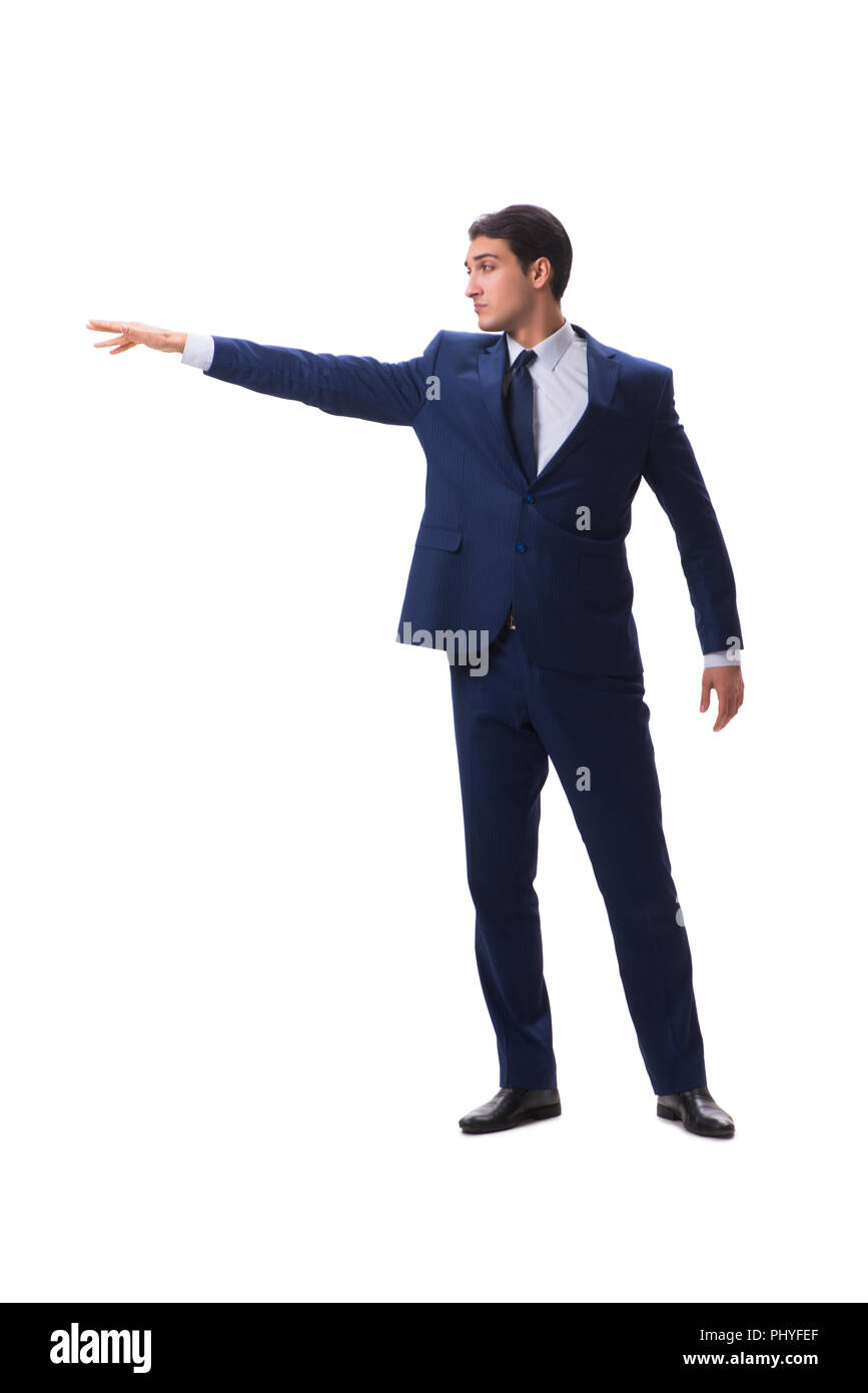 Young businessman isolated on white background Stock Photo - Alamy