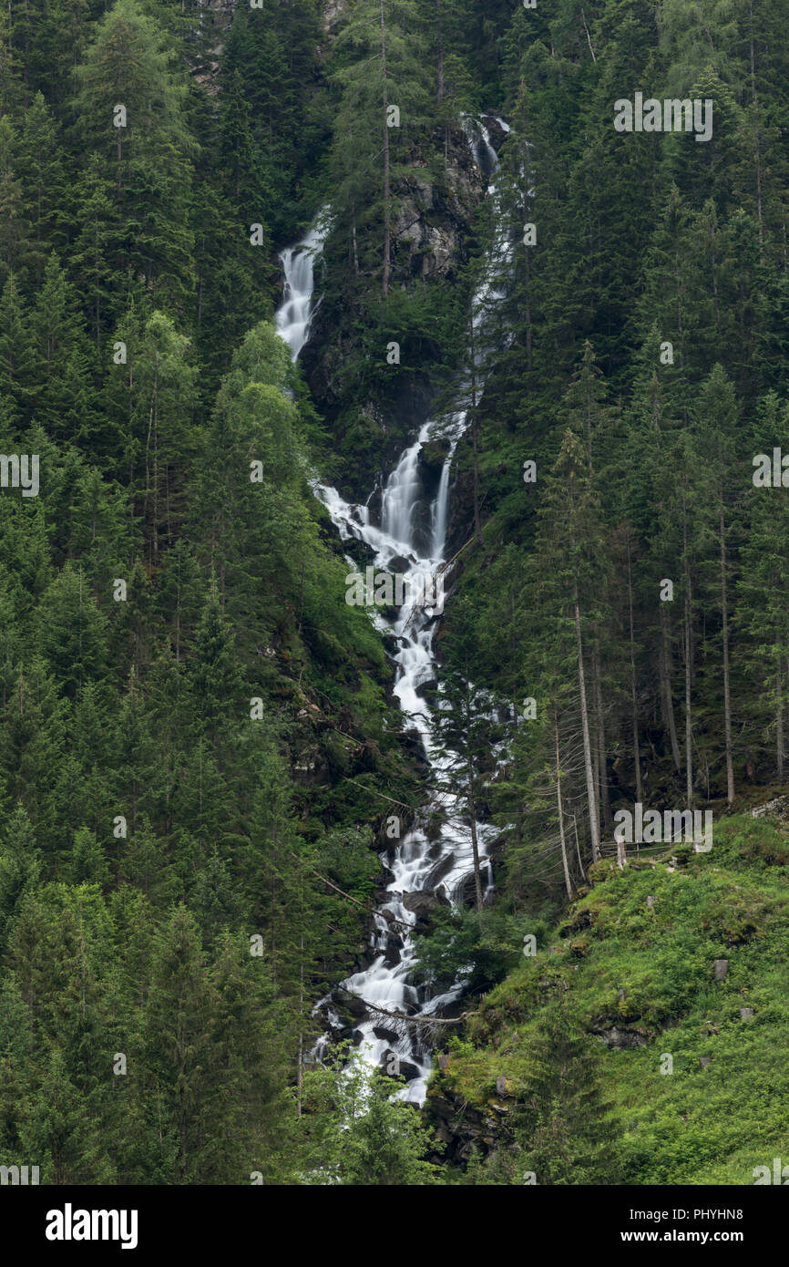 Big Waterfall, Obertal, Schladming, Styria, Austria Stock Photo