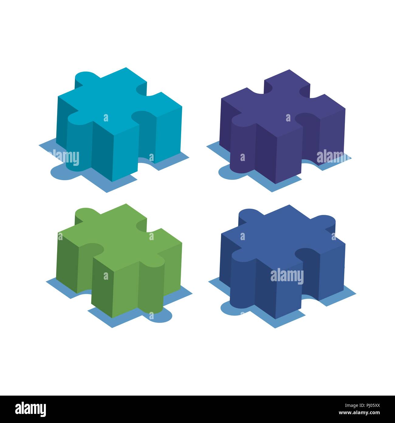 puzzle game pieces teamwork Stock Vector Image & Art - Alamy