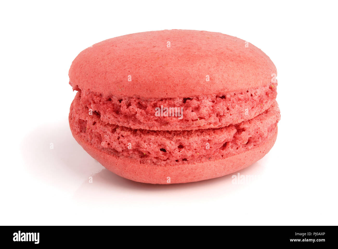 red macaroon isolated on white background closeup Stock Photo - Alamy