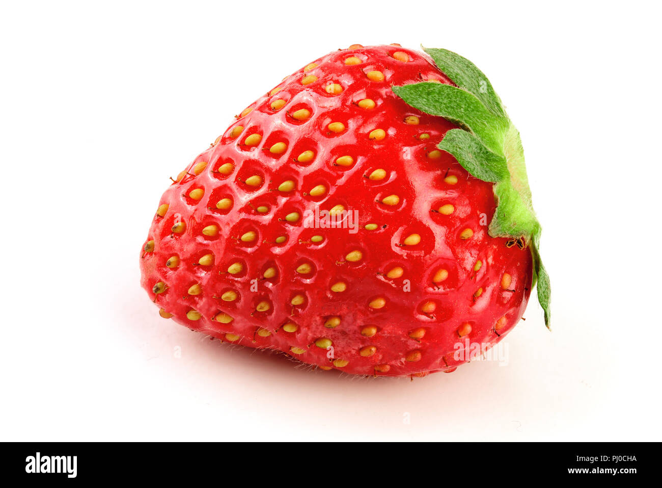 Red strawberry isolated on white background macro Stock Photo - Alamy