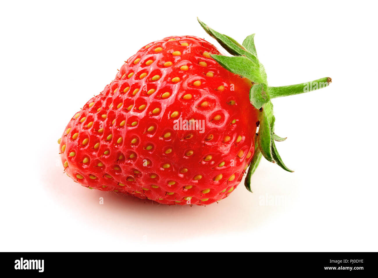 Red strawberry isolated on white background macro Stock Photo - Alamy