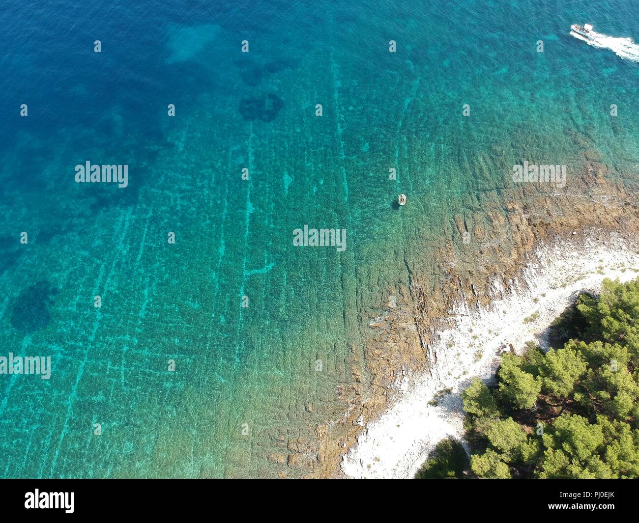 adriatic beach in ciovo island Stock Photo