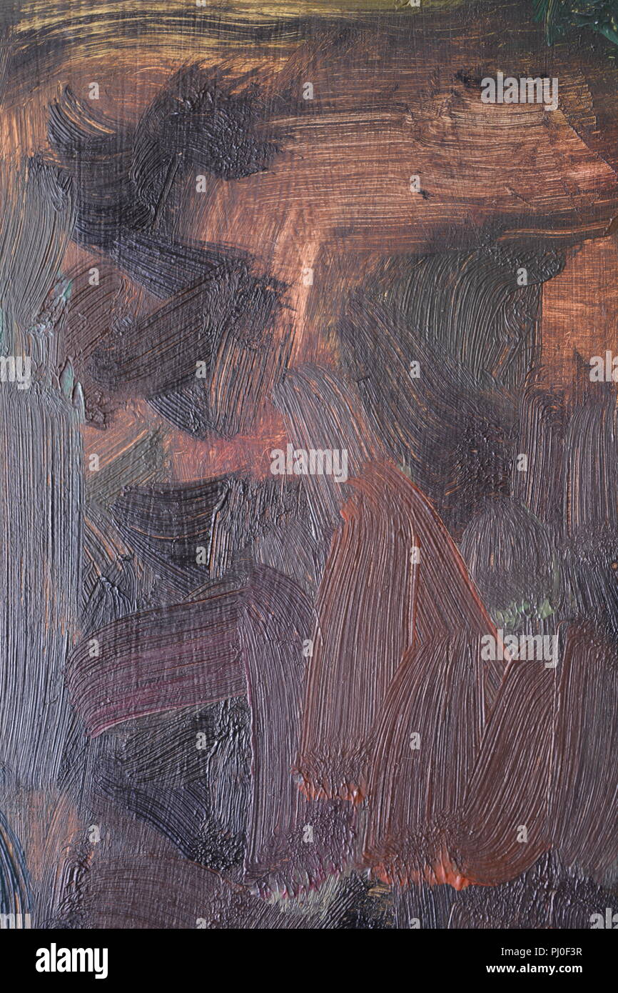 Brown dark painted grunge art background and texture Stock Photo