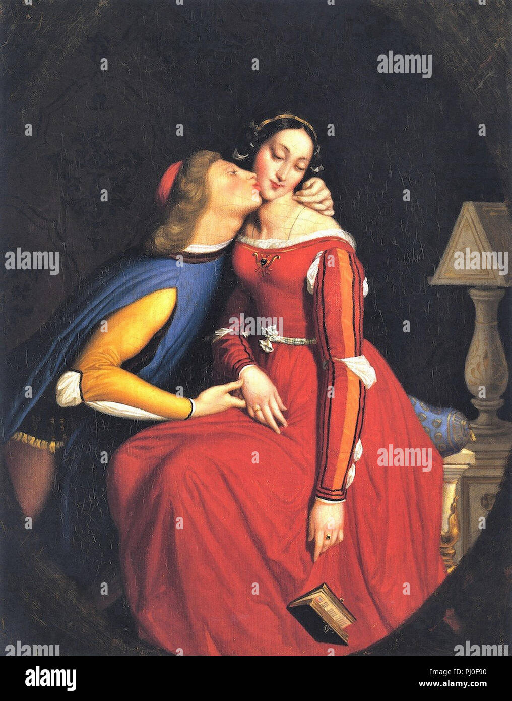 Paolo and Francesca - Jean Auguste Dominique Ingres as art print