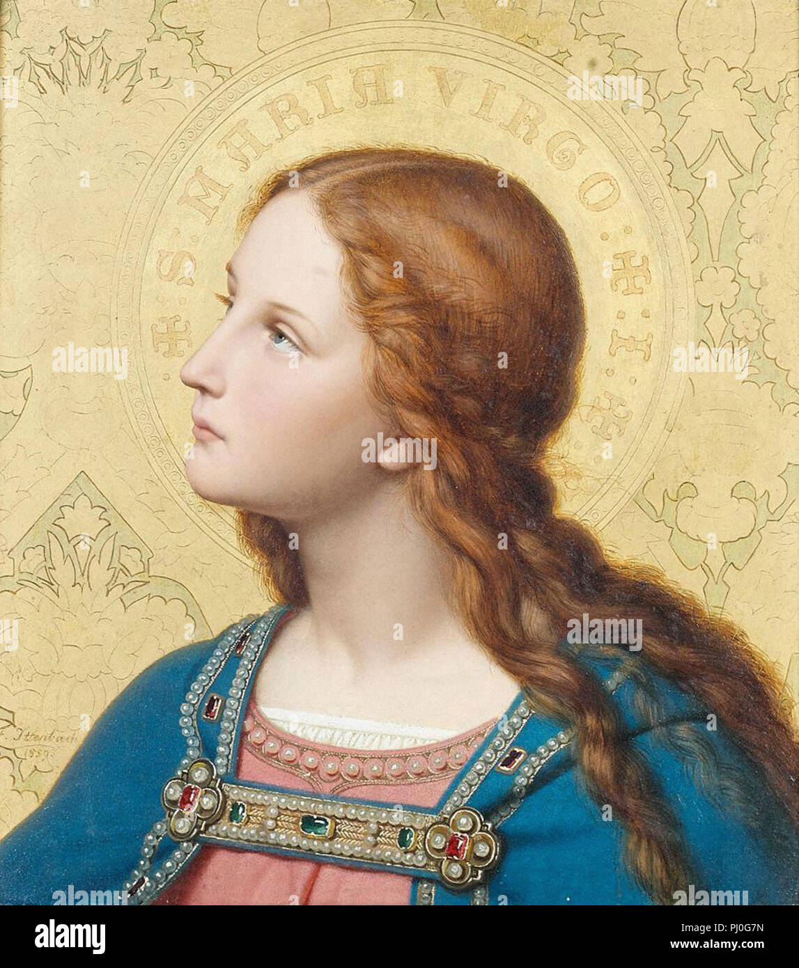 Ittenbach Franz the Face of the Virgin Stock Photo Alamy