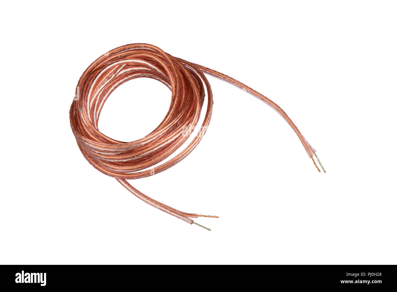 2conductor copper speaker wire, isolated on white Stock Photo Alamy