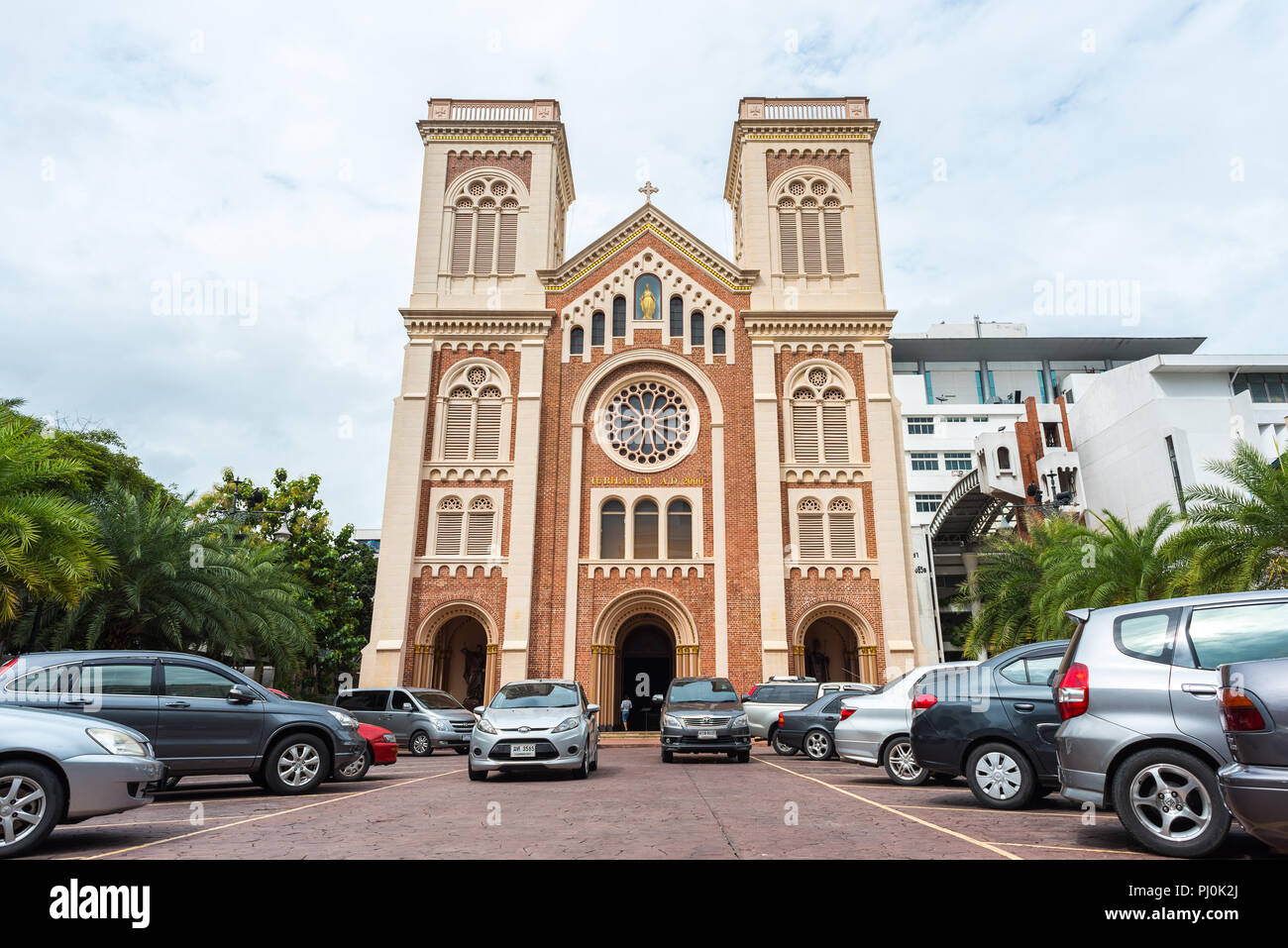 Assumption Cathedral (Bangkok), the principal Roman Catholic church of Thailand. Stock Photo