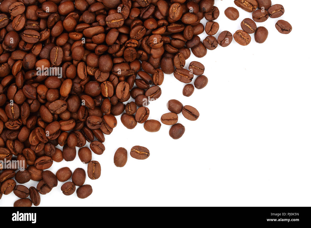 Coffee beans isolated on white background with copy space for your text ...