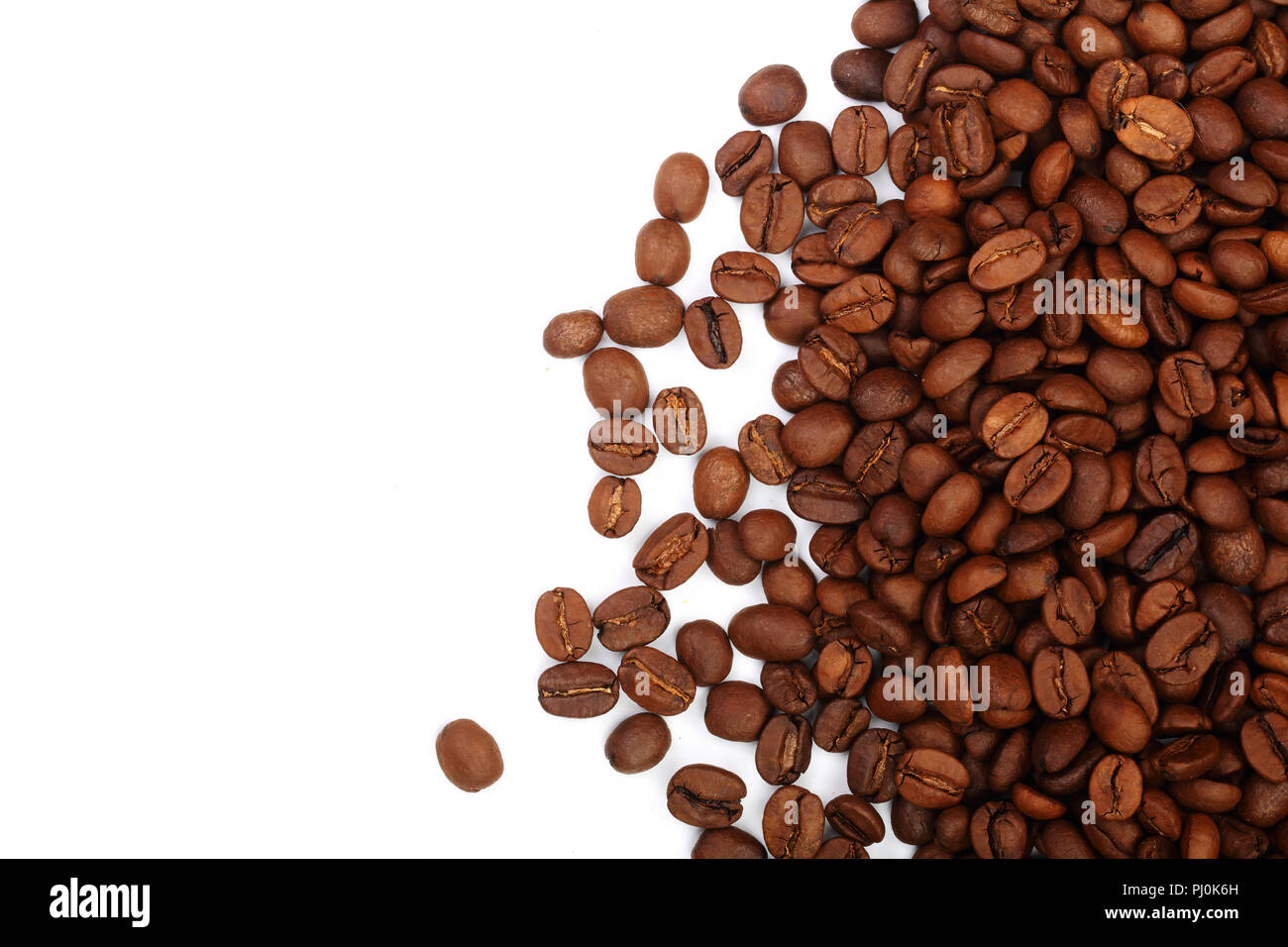 Coffee beans isolated on white background with copy space for your text ...