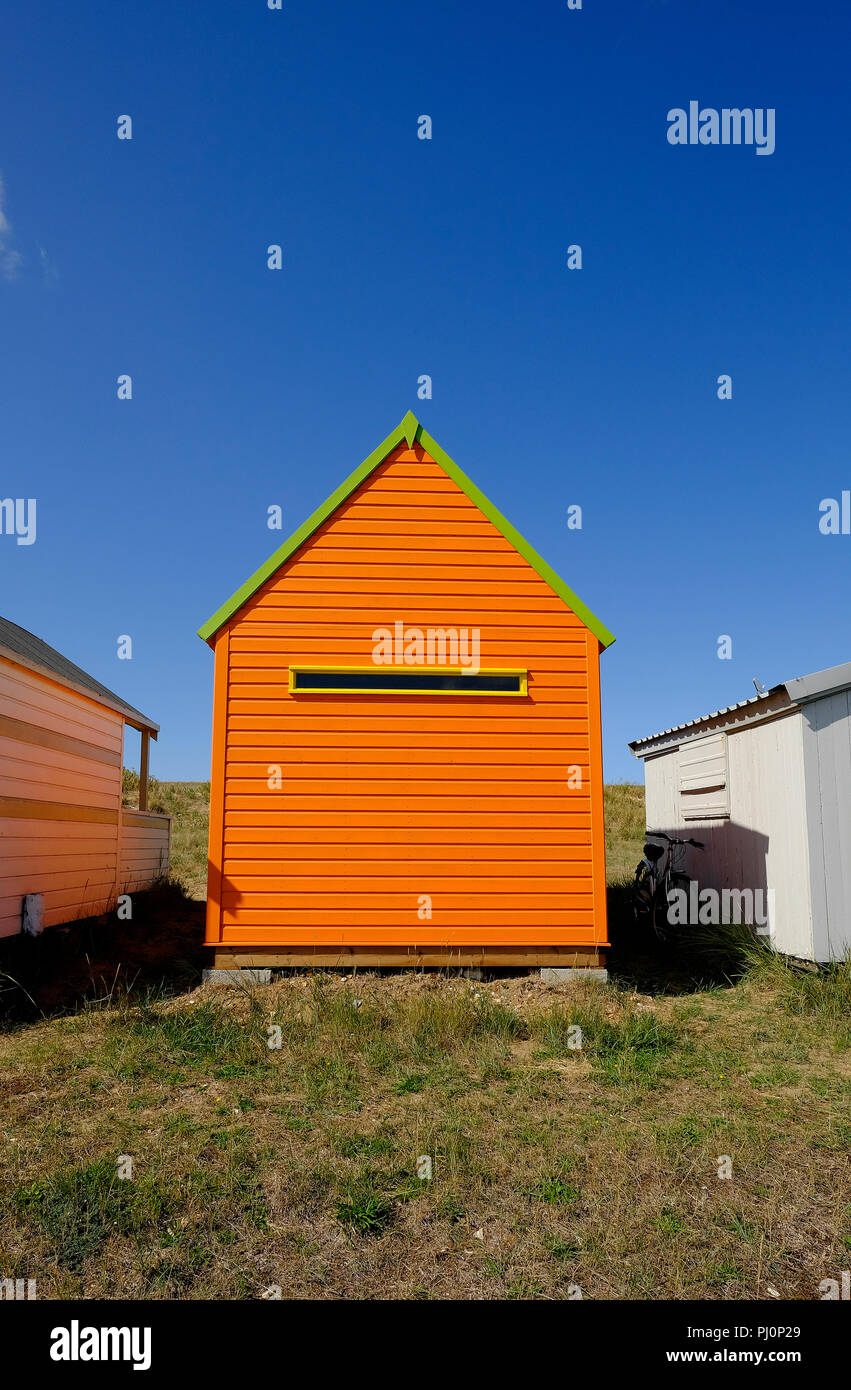 beach huts at heacham, west norfolk, england Stock Photo Alamy