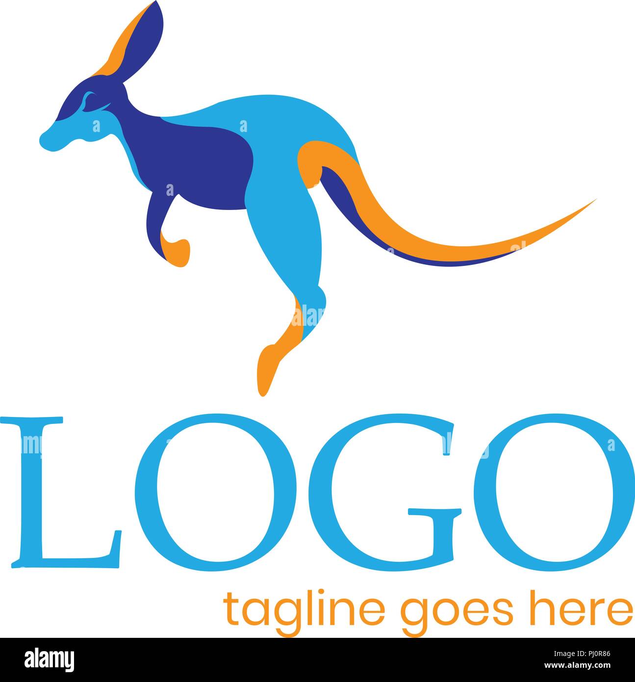 A beautiful kangaroo logo for your need. Stock Vector