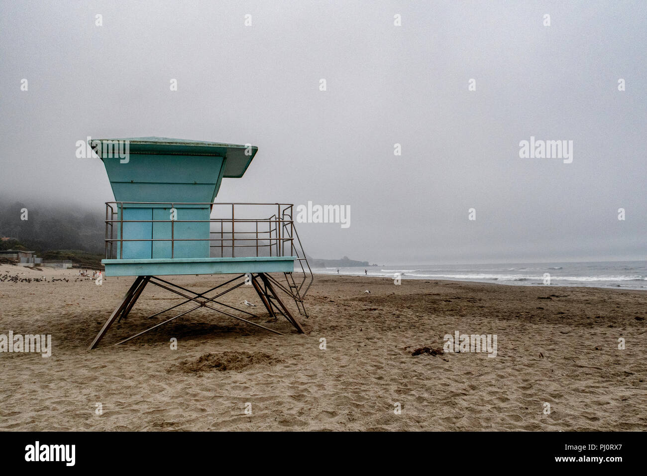 A lifeguard station on Stinson beach near Point Reyes national seashore