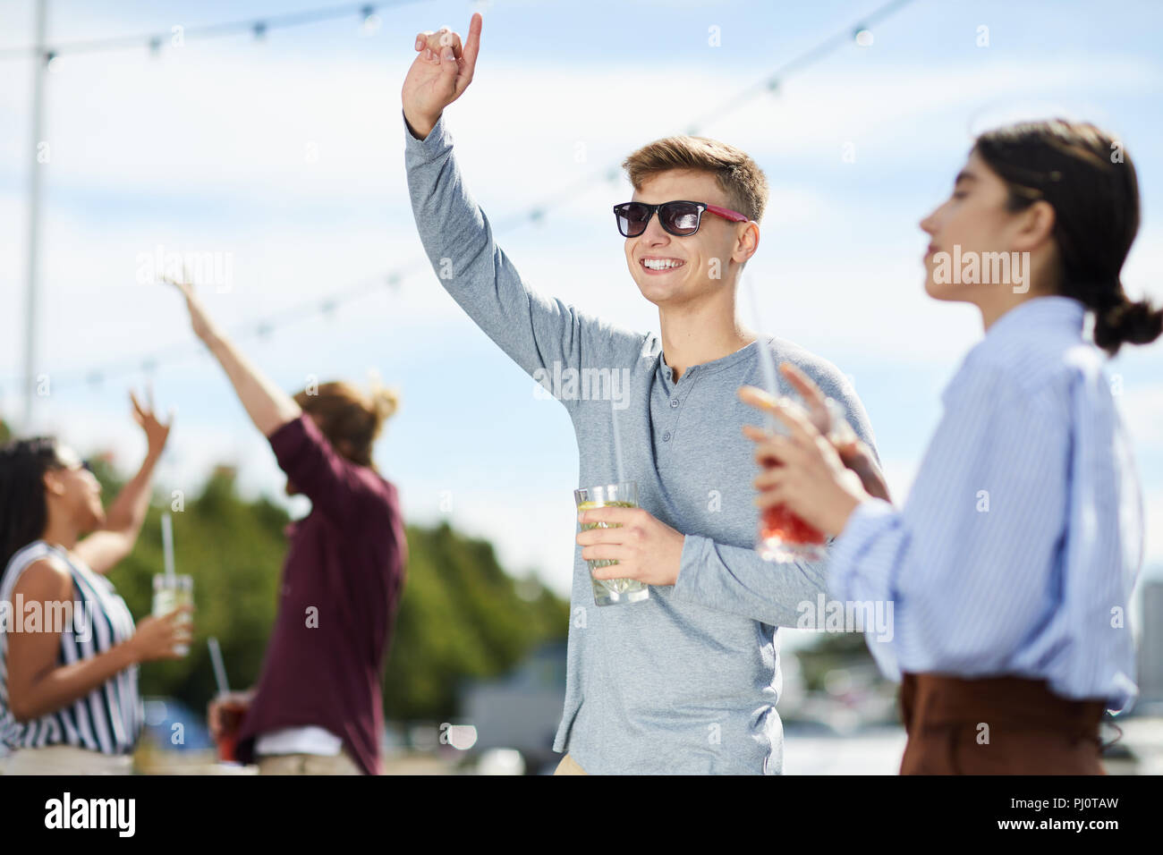 Guy dancing Stock Photo