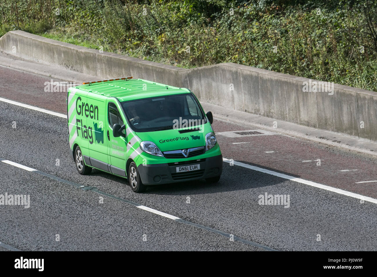Green Flag 24hr roadside breakdown assistance vehicle; 2011 Vauxhall