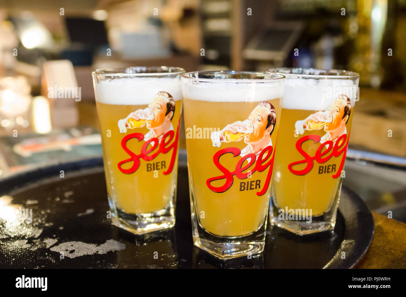 Guided beer tour Antwerp Belgium Stock Photo Alamy