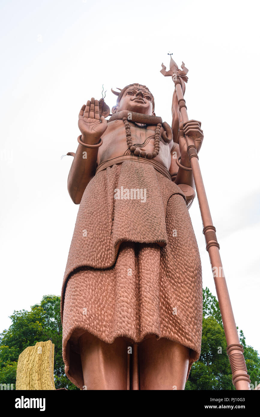 Sanga, Nepal July 16, 2018 Kailashnath Mahadev Statue is the world