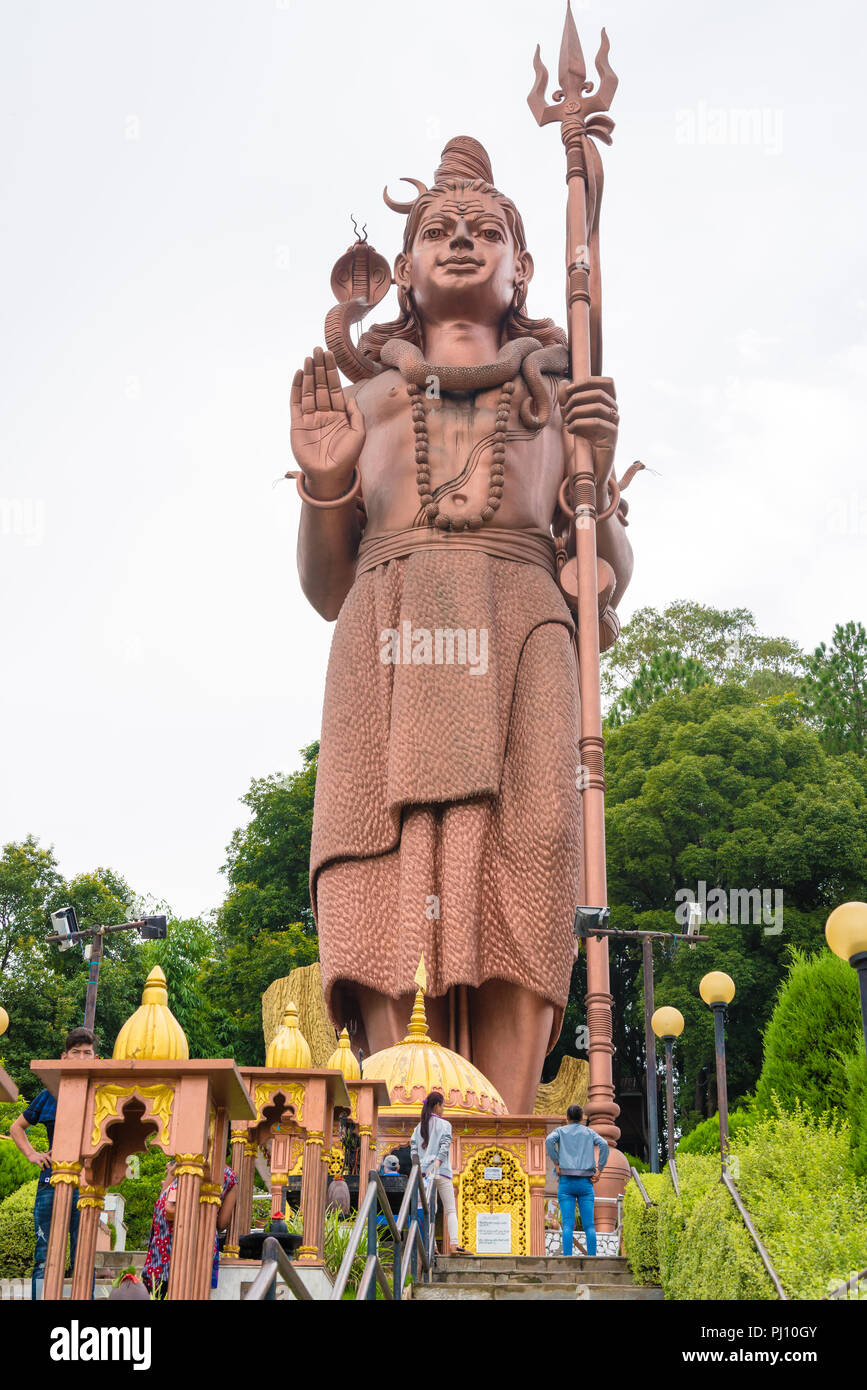 Sanga, Nepal July 16, 2018 Kailashnath Mahadev Statue is the world