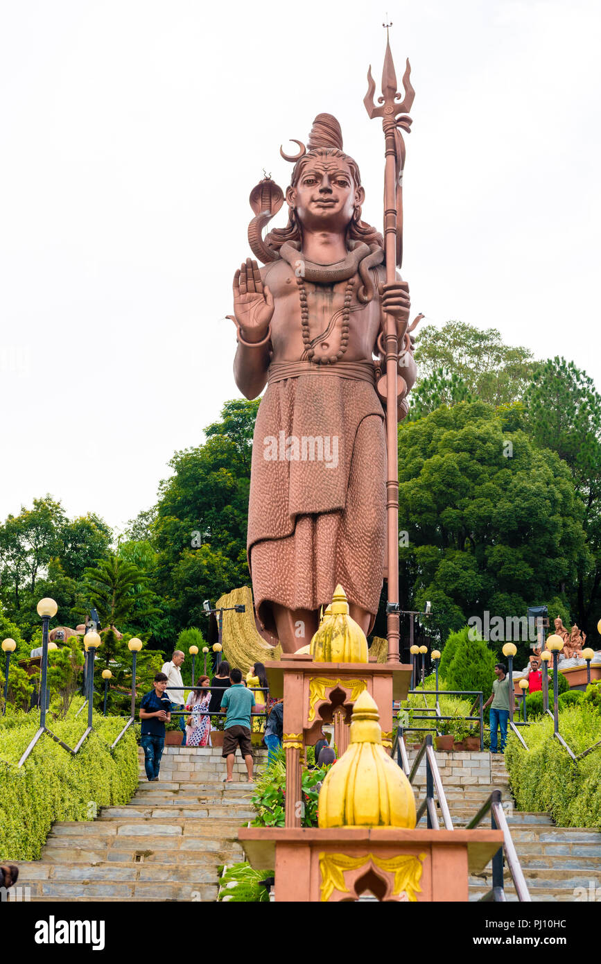 Sanga, Nepal July 16, 2018 Kailashnath Mahadev Statue is the world's tallest Shiva statue
