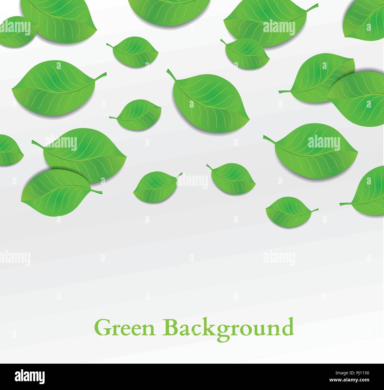 vector illustration of green leaves background Stock Vector Image & Art ...